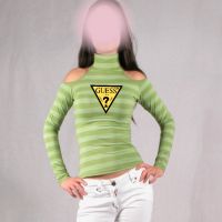  зелена дамска блуза Guess с гол гръб, снимка 2 - Блузи с дълъг ръкав и пуловери - 45836021