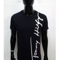 Мъжка тениска Tommy Hilfiger , черни тениски с надпис, снимка 1 - Тениски - 45579611