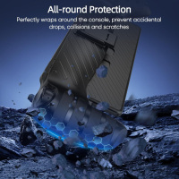 Защитен калъф FASTSNAIL за Playstation Portal, удароустойчив силиконов с вградена стойка, черен, снимка 3 - Аксесоари - 45047829