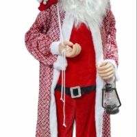 Голям декоративен Дядо Коледа с лампа. Височина: 180см, снимка 1 - Декорация за дома - 45423435