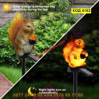 LED декоративна соларна лампа за градина - Катерица - КОД 4162, снимка 4 - Соларни лампи - 45510612