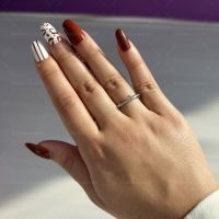 Нежен дамски пръстен от медицинска стомана, снимка 1 - Пръстени - 45462306