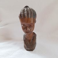 Бюст от дърво на африканска жена, снимка 1 - Статуетки - 45568338