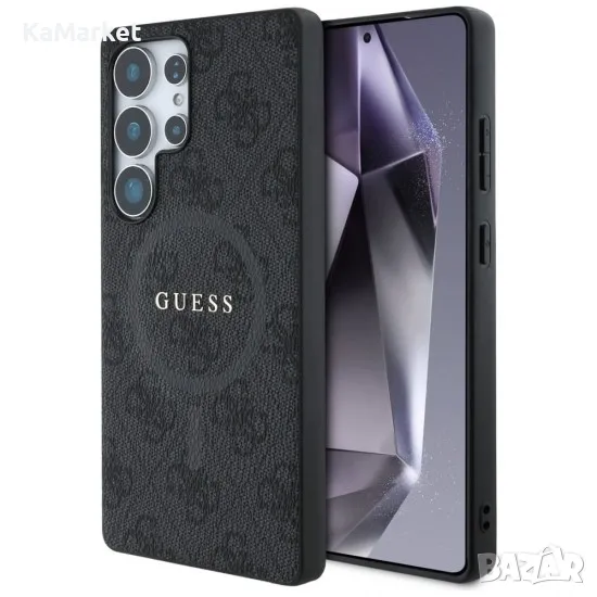 Оригинален кейс Guess 4G Ring Classic Logo MagSafe, За Samsung Galaxy S25 Ultra, Черен, снимка 1