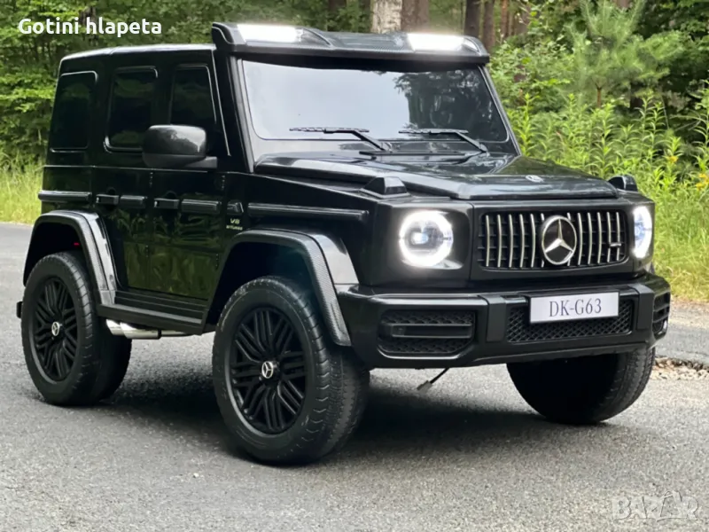 Двуместна джип G63 4X4 24V батерия,MP3, с меки гуми с Кожена седалка, снимка 1