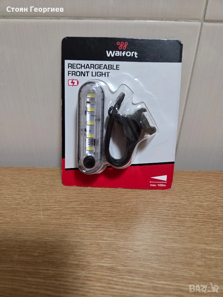 Aкумулаторната предна светлина за велосипед WALFORT, снимка 1