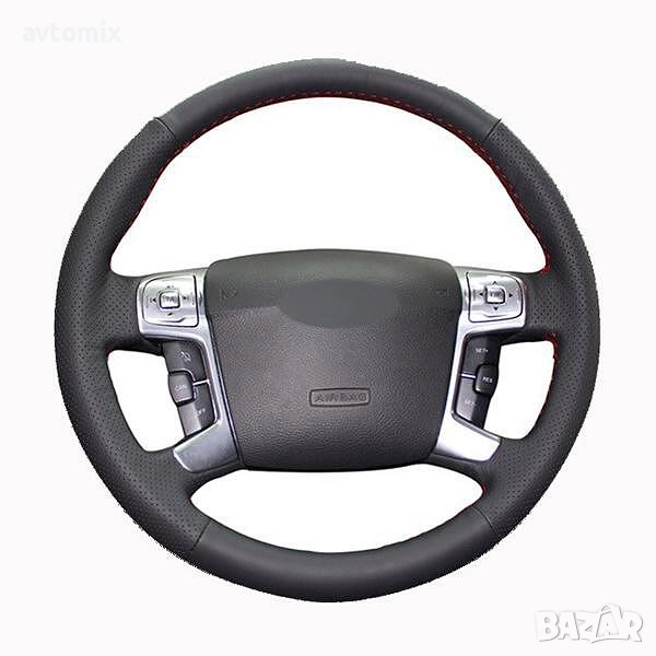 Кожен калъф за волан шиещ, Ford Mondeo MK4, S-Max , снимка 1