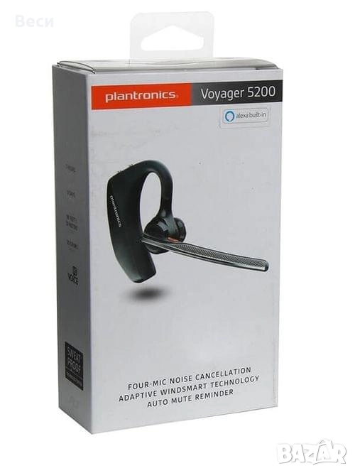 БЕЗЖИЧНА СЛУШАЛКА С МИКРОФОН PLANTRONICS VOYAGER 5200 R, BLUETOOTH V4.1, снимка 1