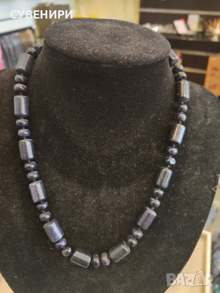 Колие от син пясъчен авантюрин , снимка 1