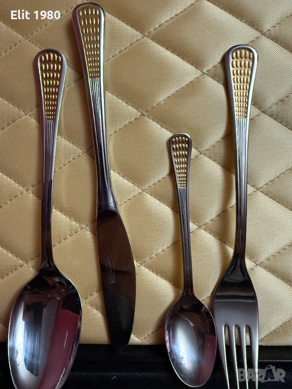 Продавам прибори перла позлата, снимка 1