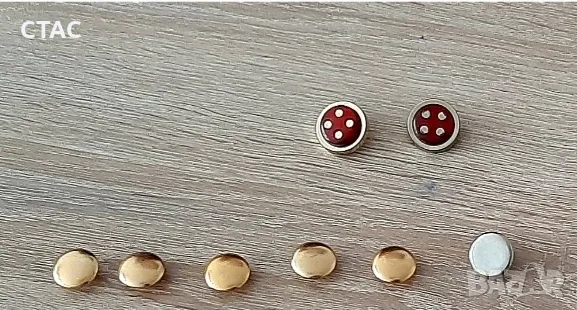 златисти ,огледални копчета, снимка 1