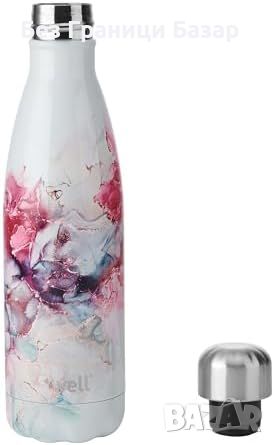 Нова Вакуумна бутилка S'well Rose Marble 500мл -държи топло и студено, снимка 1