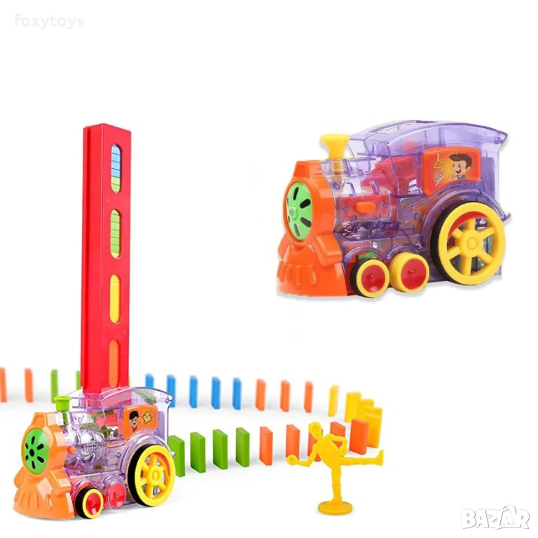 Самоподреждащо се домино - влак, влакче с музика, снимка 1