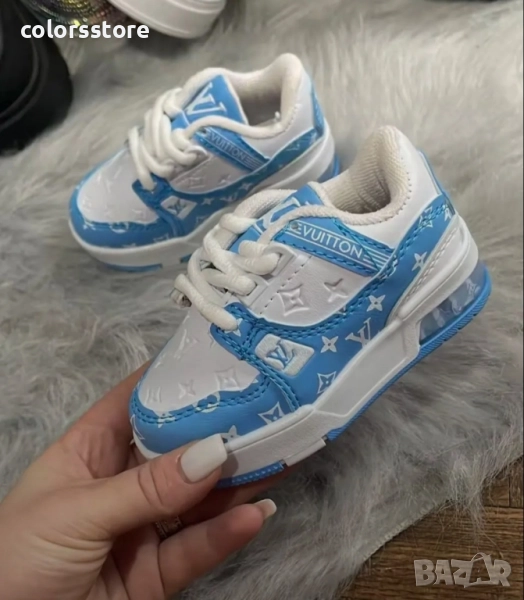 Детски маратонки Louis Vuitton-бяло и синьо/BR163p, снимка 1