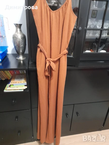 Дамски гащеризон в кафяв цвят размер М, снимка 1