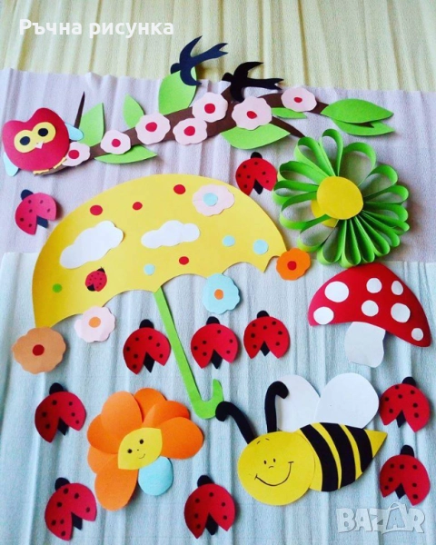 Ръчно изработена пролетна  и Великденска украса , снимка 1