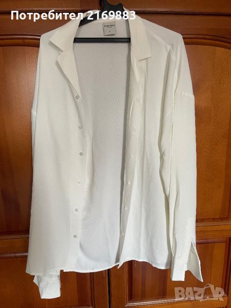 Мъжка елегантна риза в бял цвят , снимка 1