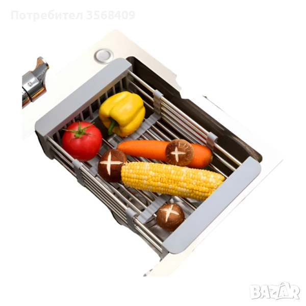 Кухненски телескопичен разтегателен сушилник за мивка, снимка 1