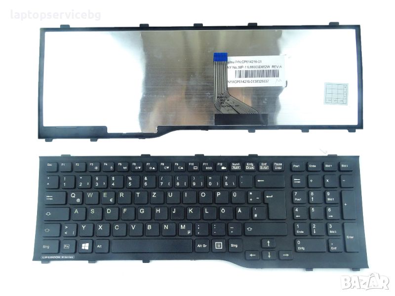 Fujitsu Lifebook  AH532 A532 N532 NH532  Клавиатура за лаптоп   CP614216-01 MP-11L66003D852W с рамка, снимка 1