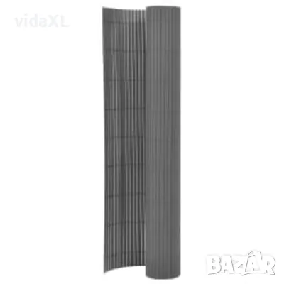 vidaXL Двустранна градинска ограда, 110x500 см, сива(SKU:317165), снимка 1