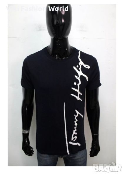 Мъжка тениска Tommy Hilfiger , черни тениски с надпис, снимка 1