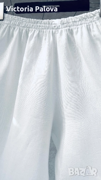 Бял панталон лен100% Италия, снимка 1