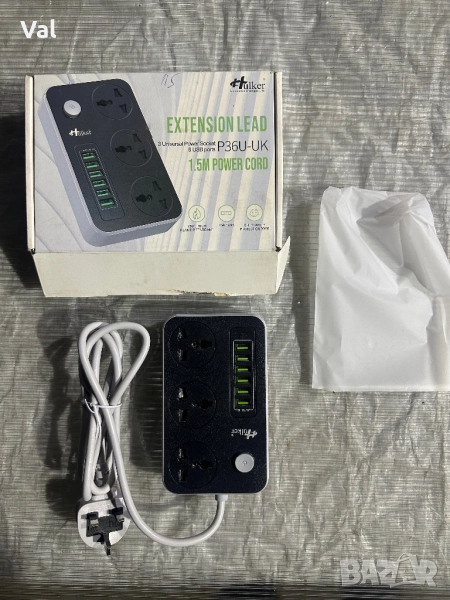 Разклонител с usb, снимка 1