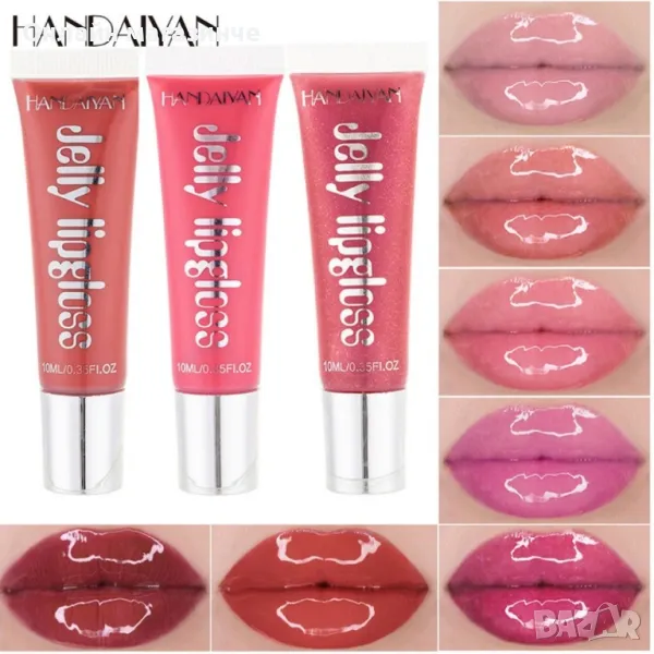 Овлажняващ цветен гланц за устни Jelly Gloss Lip HANDAIYAN, снимка 1