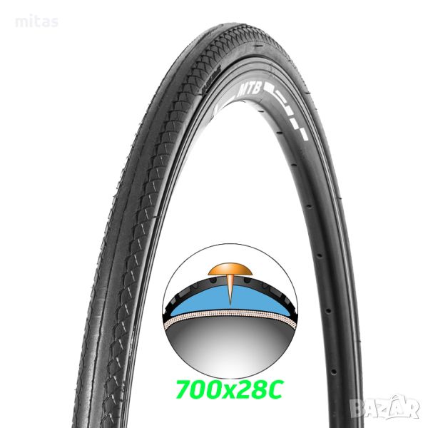 Външна гума за велосипед Ralson 28" (28-622) 60TPI, Защита от спукване, снимка 1