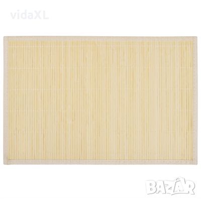 Бамбукови подложки за хранене 30 x 45 см, натурални - 6 бр（SKU:242107, снимка 1