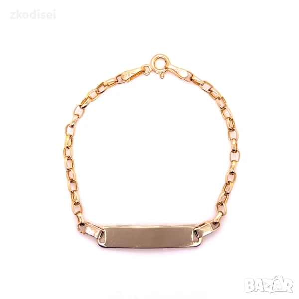 Златна детска гривна 2,17гр. 13,5см. 14кр. проба:585 модел:33714-5, снимка 1