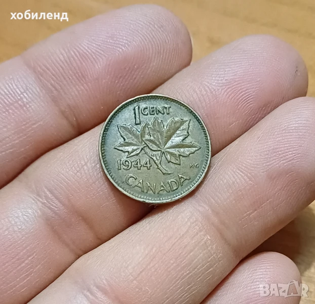 1 цент Канада 1944, снимка 1
