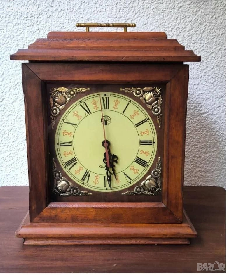 Винтидж дървен настолен часовник Banyan  , снимка 1