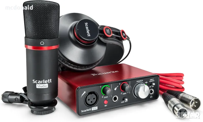 звукова карта Focusrite Scarlett Solo Studio (2nd Gen) USB Audio Interface and Recording presonus, снимка 1