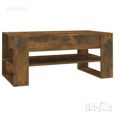 vidaXL Маса за кафе, опушен дъб, 102x55x45 см, инженерно дърво（SKU:816928, снимка 1