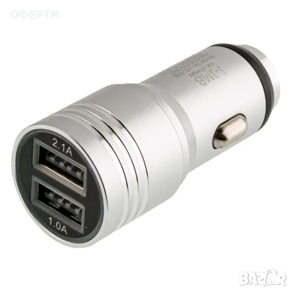 Зарядно за кола Silver 3.1A с 2 USB порта i-JMB арт No180367, снимка 1