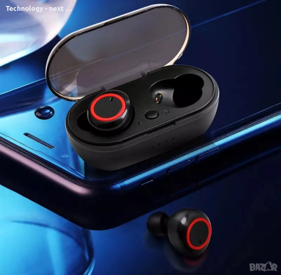 Bluetooth слушалки, Y50, BT 5.3 версия, безжични, iOS/Android съвместими, сензорно управление, снимка 1