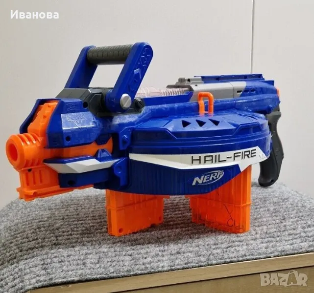 Бластер с батерии  : Nerf Gun N-Strike Elite Hail Fire, снимка 1