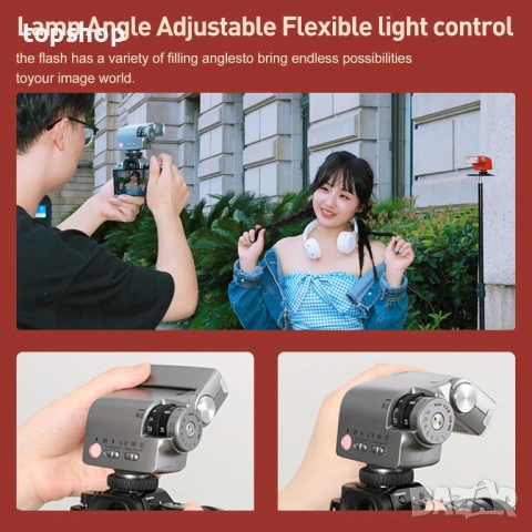 НОВА Ретро Светкавица JINBEI Hi-5 Retro Flash - За Canon, Nikon, Sony, Fuji, Olympus, Panasonic..., снимка 6 - Светкавици, студийно осветление - 53145774