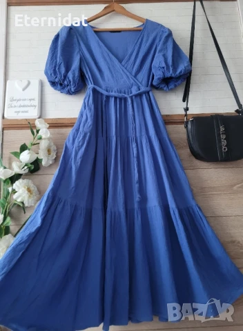 Дълга разкроена лятна рокля С/М, снимка 6 - Рокли - 51197155