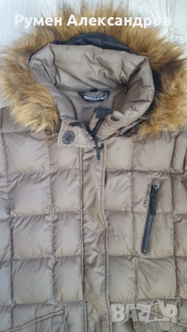 Зимно дълго пухено яке с качулка SKOGSTAD р-р 44-L, снимка 5 - Якета - 51866928