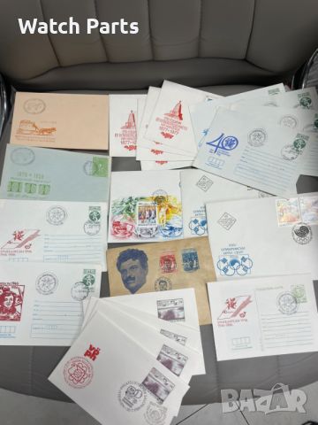 Стари пощенски пликове с марки на тях, снимка 1 - Филателия - 45746874