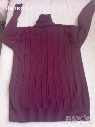 Нов мъжки плетен пуловер с поло , снимка 2 - Пуловери - 50497215