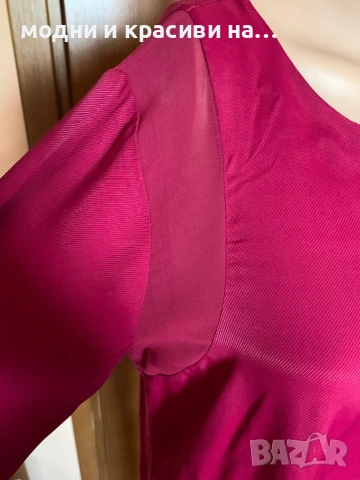 Дамска риза Massimo Dutti, цвят фуксия, размер L, снимка 3 - Ризи - 53525791