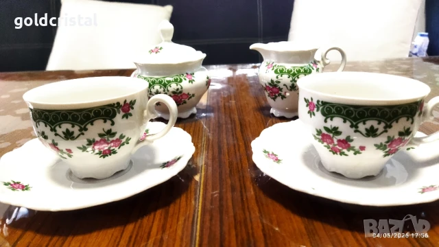 стар немски порцелан чаши за чай кафе захарница латиера , снимка 4 - Антикварни и старинни предмети - 16062936