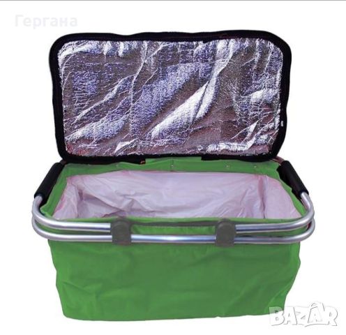 Сгъваема хладилна чанта, кошница за плаж и къмпинг с дръжки, снимка 7 - Хладилни чанти - 46455721