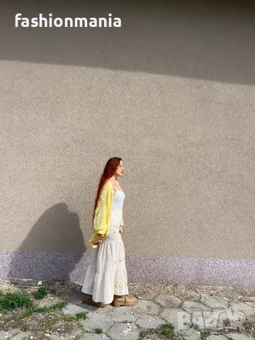  Жълта Плетена Жилетка – Бохо Слънчево Настроени, снимка 4 - Жилетки - 50414417