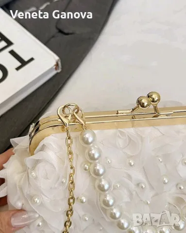 Страхотна Бяла клъч чантичка , снимка 6 - Чанти - 50314676