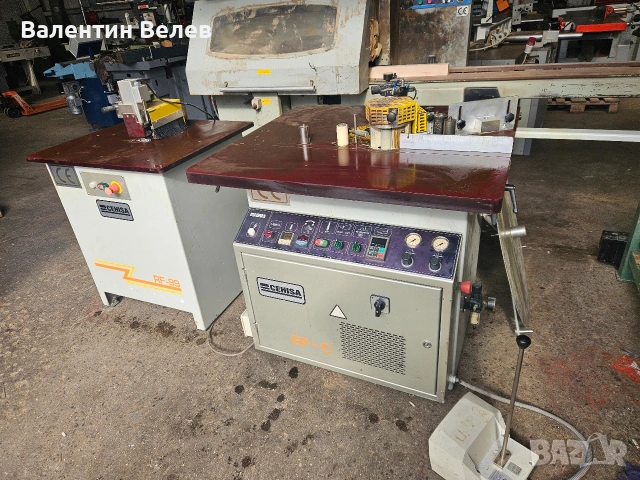 комплект кантираща и обрязваща машина,машините са монофазни,