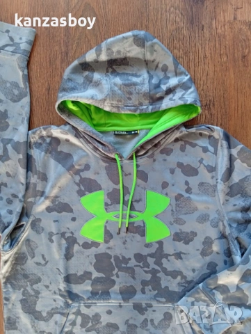 UNDER ARMOUR men's grey camo green sweatshirt - мъжко горнище р-р XL, снимка 2 - Спортни дрехи, екипи - 53609463